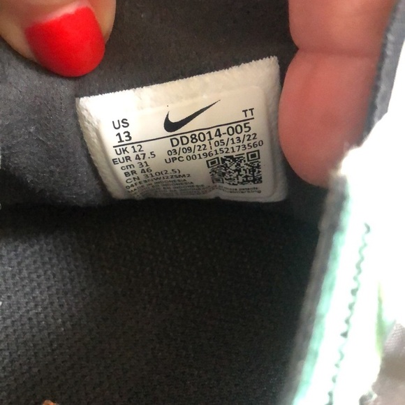 Nike mint green gray suede nylon sneakers men’s Sz 13 - Picture 12 of 12